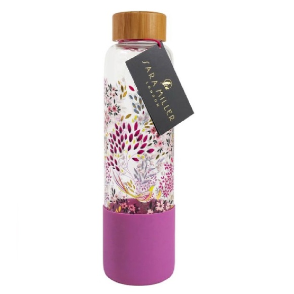 NWT! SARA MILLER LONDON WATER BOTTLE!!! 5 ⭐️’S! BEAUTIFUL! BAMBOO CAP! - Picture 2 of 6